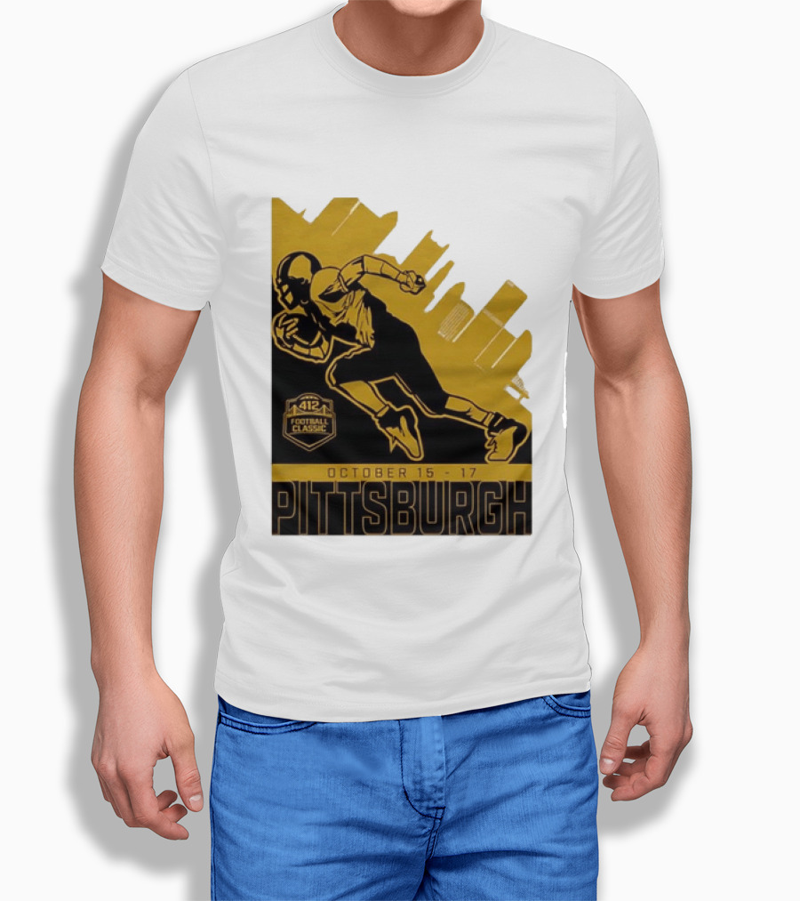 Pittsburgh 412 Football Classic October 15 17 Running Player T-Shirt
