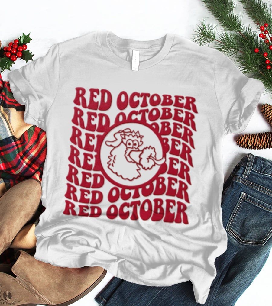 Philadelphia Phillies Red October 2023 Fan Gear With Phillie Phanatic T-Shirt