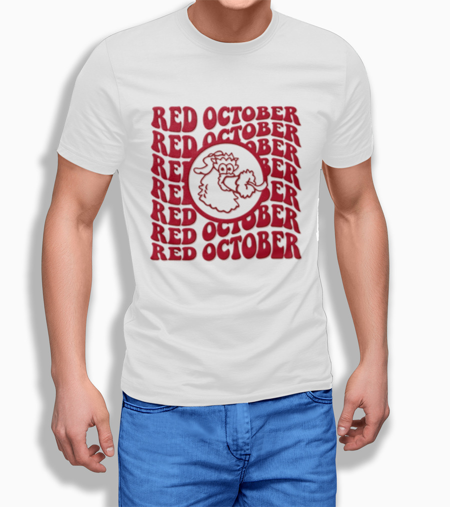 Philadelphia Phillies Red October 2023 Fan Gear With Phillie Phanatic T-Shirt