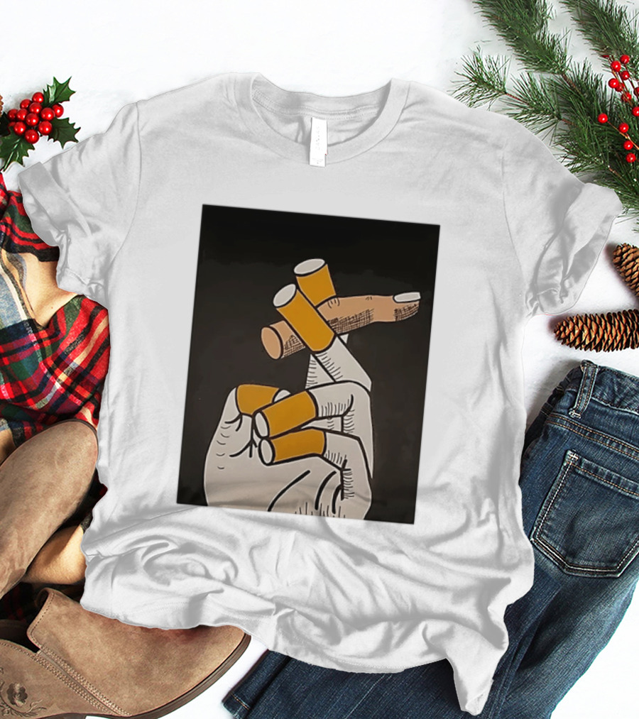 Hand With Cigarettes Smoker T-Shirt