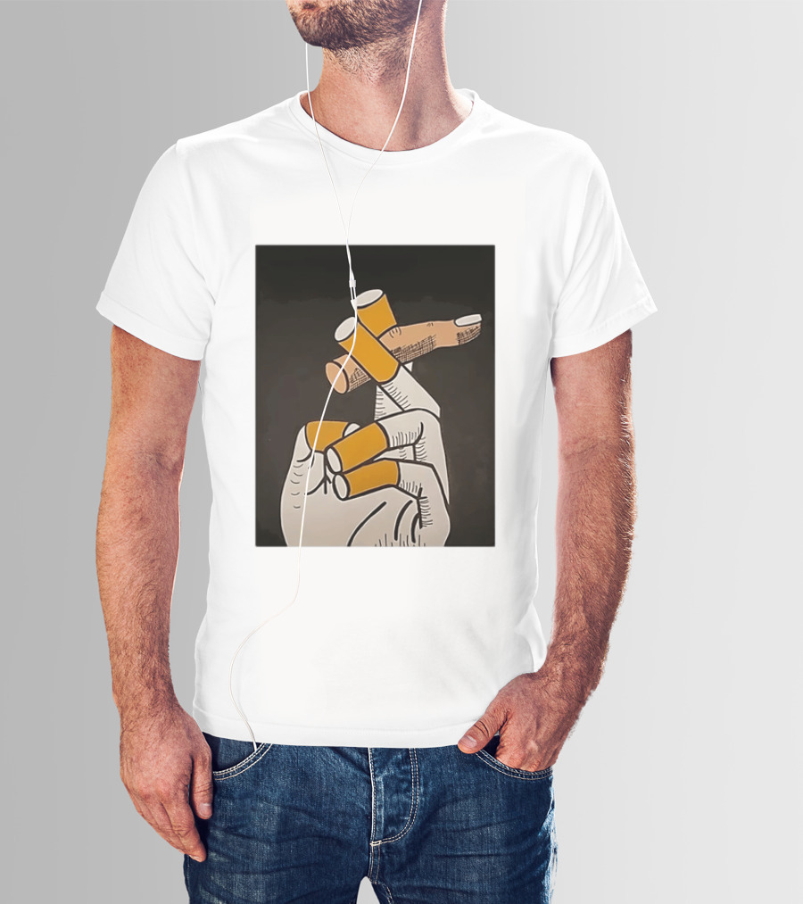 Hand With Cigarettes Smoker T-Shirt