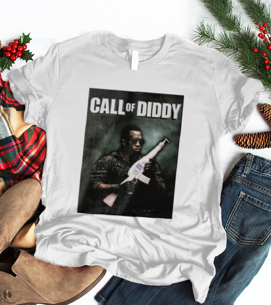 Call Of Diddy Sean Combs Parody Lotion Gun T-Shirt