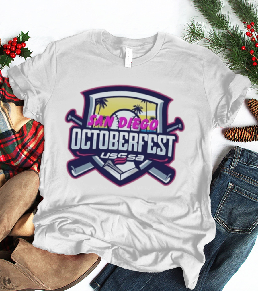 USSSA San Diego Oktoberfest Baseball Event Palms Sunset T-Shirt