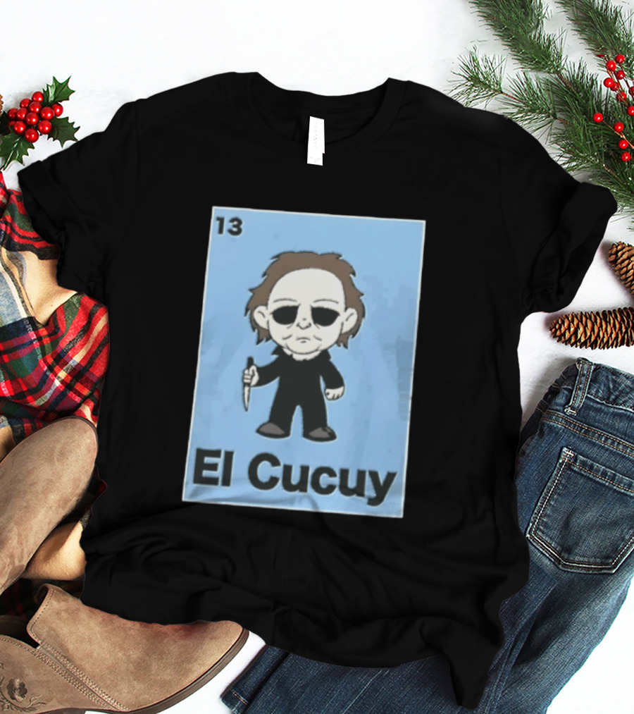 13 El Cucuy Michael Myers Chibi Holding Knife T-Shirt