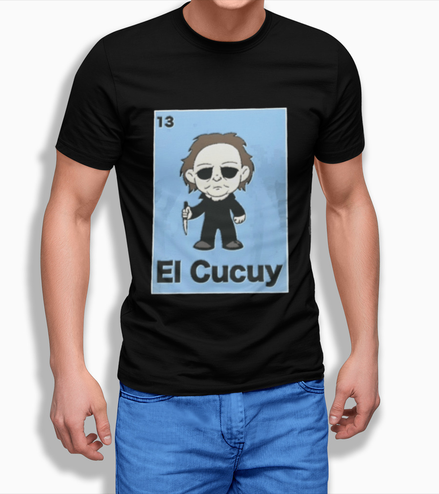 13 El Cucuy Michael Myers Chibi Holding Knife T-Shirt