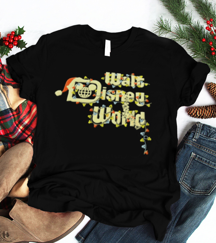 Walt Disney World Christmas Santa Hat Lights T-Shirt