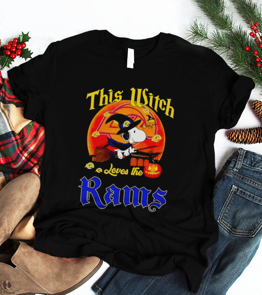 This Witch Loves The Los Angeles Rams Snoopy Halloween T-Shirt