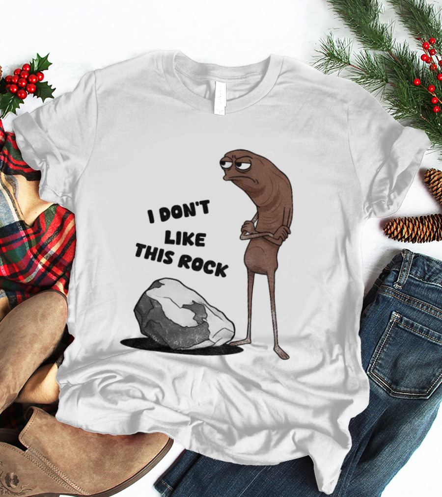 Marcus The Worm I Don't Like This Rock Grumpy Cartoon Expression T-Shirt