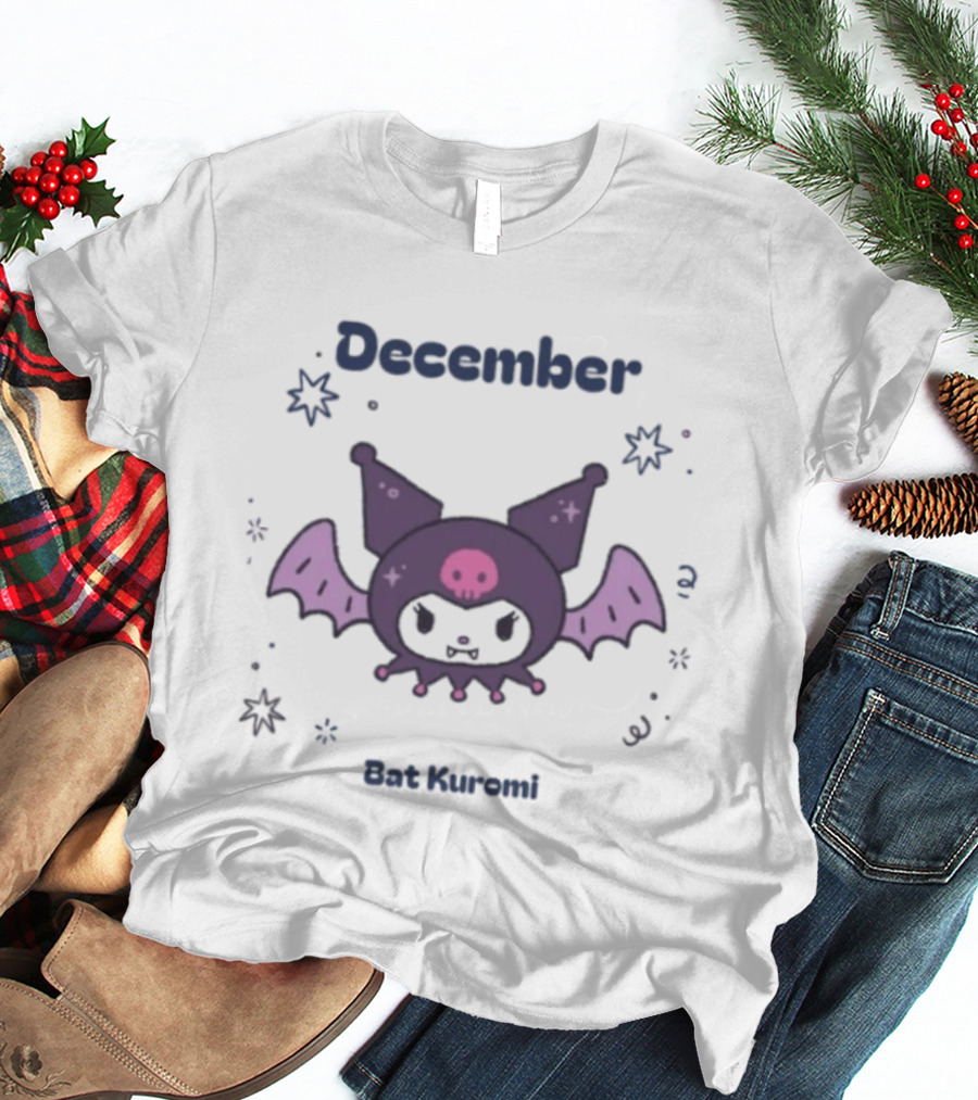 December Bat Kuromi Spooky Sanrio Halloween T-Shirt