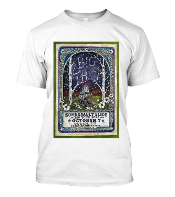 Big Thief Somersault Slide 360 Tour 2026 October 7 Ogden UT Amphitheater With Porches T-Shirt