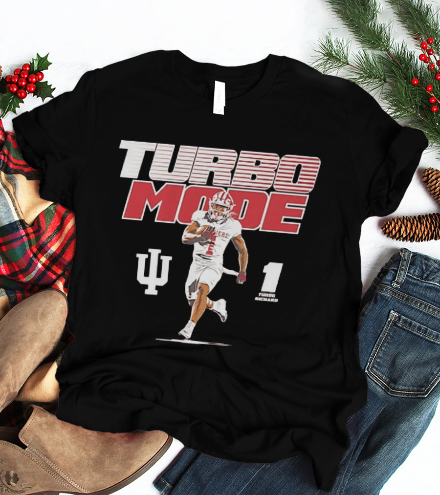 Turbo Richard Number 1 Indiana Hoosiers Turbo Mode College Football T-Shirt