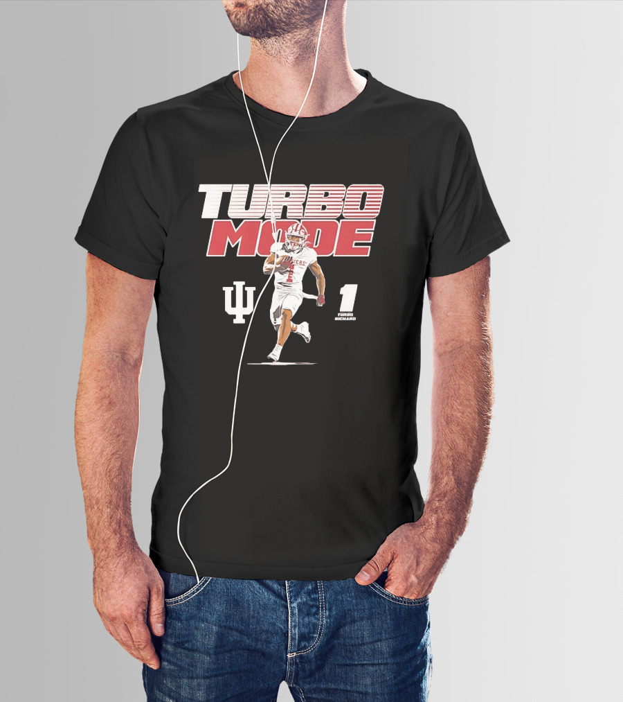 Turbo Richard Number 1 Indiana Hoosiers Turbo Mode College Football T-Shirt