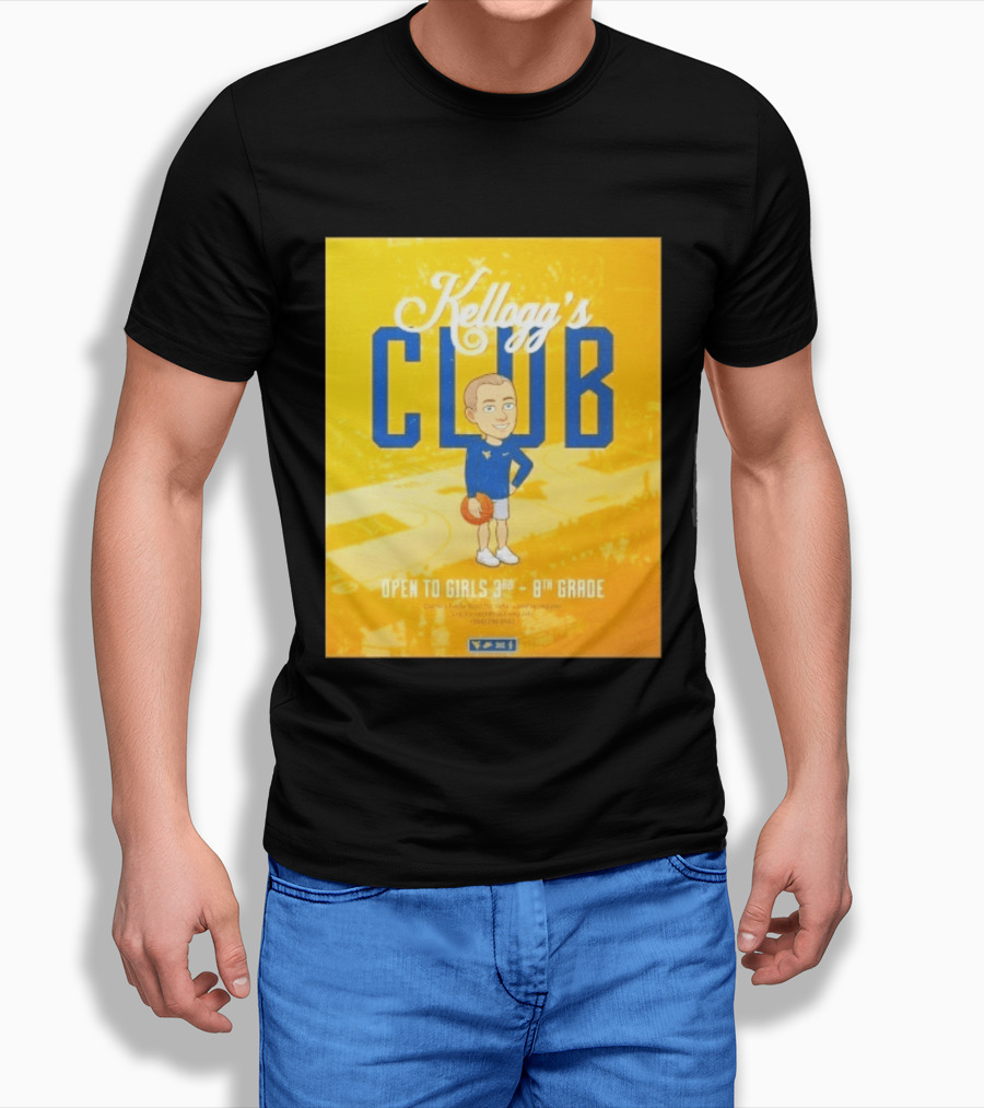 Kellogg's Club West Virginia University Basketball Clinic Open To Girls Grades 3 To 8 T-Shirt