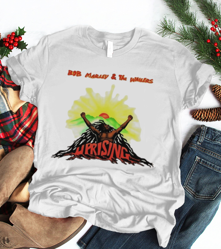Bob Marley & The Wailers Uprising Reggae Sunburst Mountain T-Shirt