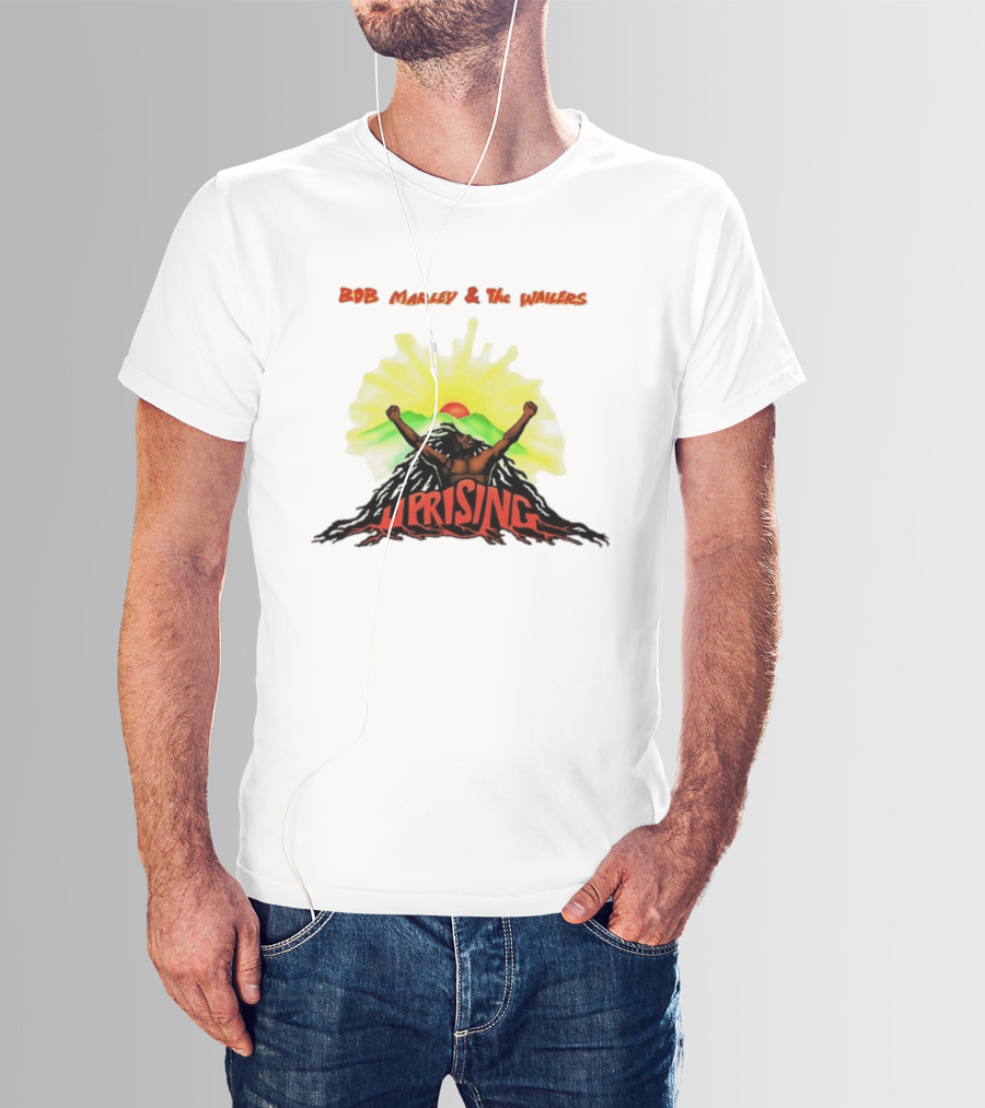Bob Marley & The Wailers Uprising Reggae Sunburst Mountain T-Shirt