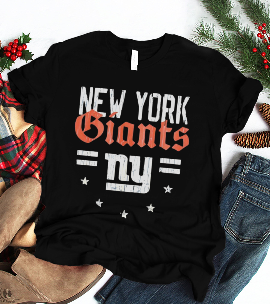 New York Giants NY Americana Patriotic Stars T-Shirt