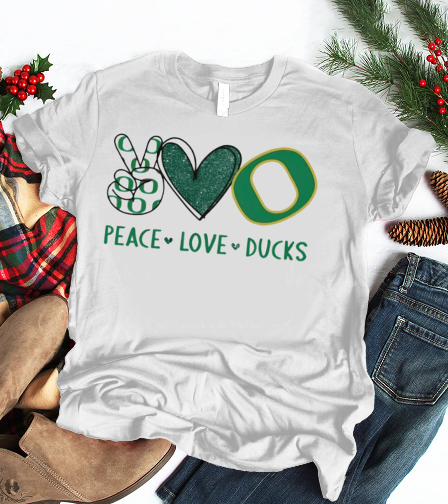 Peace Love Oregon Ducks T-Shirt