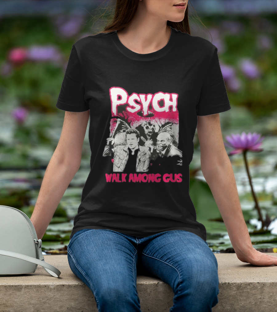 Psych Walk Among Gus Shawn Spencer Burton Guster Comic T-Shirt