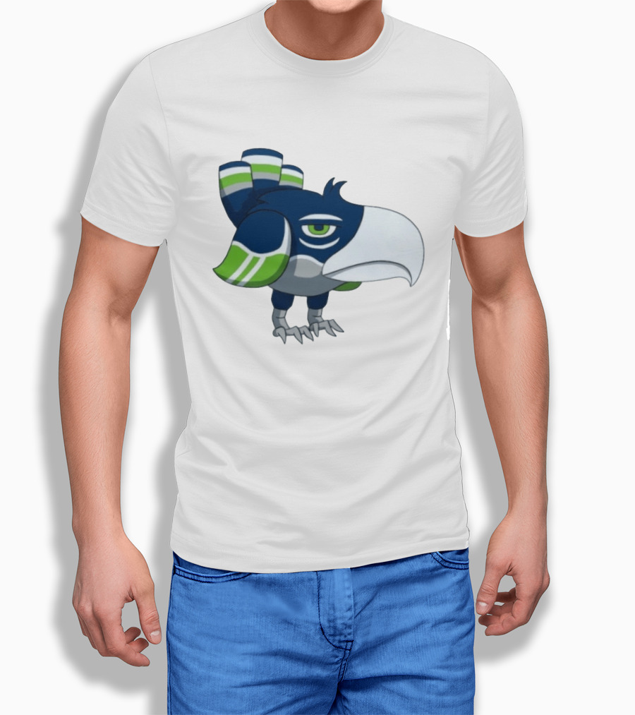 Seattle Seahawks Pokemon Crossover Bird Fan T-Shirt
