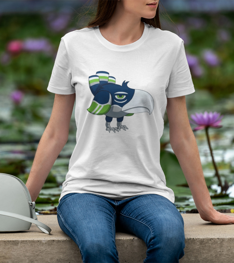 Seattle Seahawks Pokemon Crossover Bird Fan T-Shirt