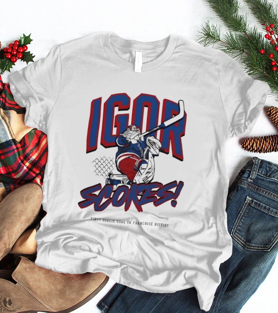 Igor Scores First Goalie Goal In Franchise History T-Shirt