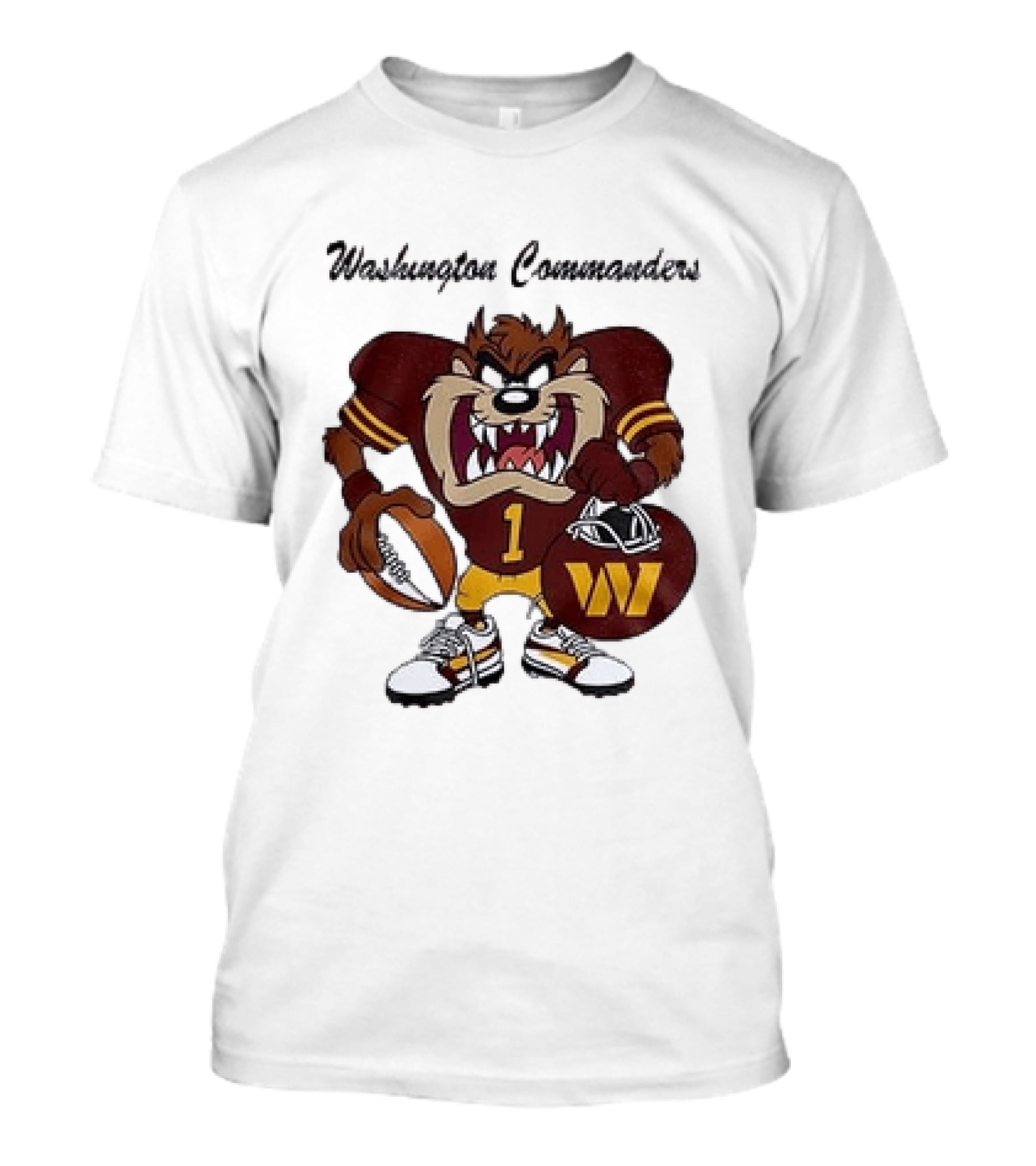 Washington Commanders Taz Looney Tunes Collaboration Football Fan Gear T-Shirt