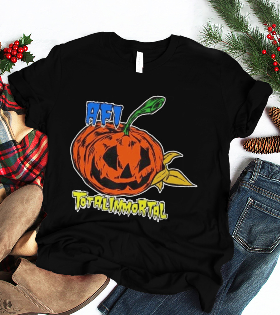 AFI Totalimmortal Halloween Pumpkin Punk Rock Band Merch T-Shirt
