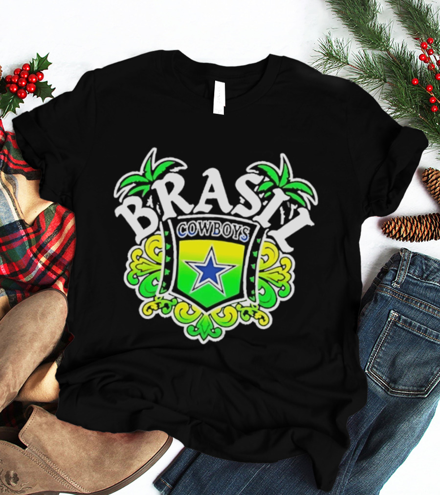 Brasil Cowboys Brazil Badge Palm Stars T-Shirt