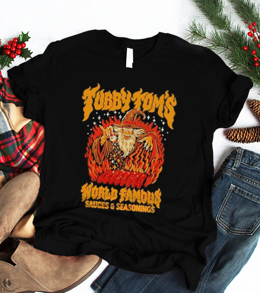 Tubby Tom's World Famous Sauces And Seasonings Wizard T-Shirt