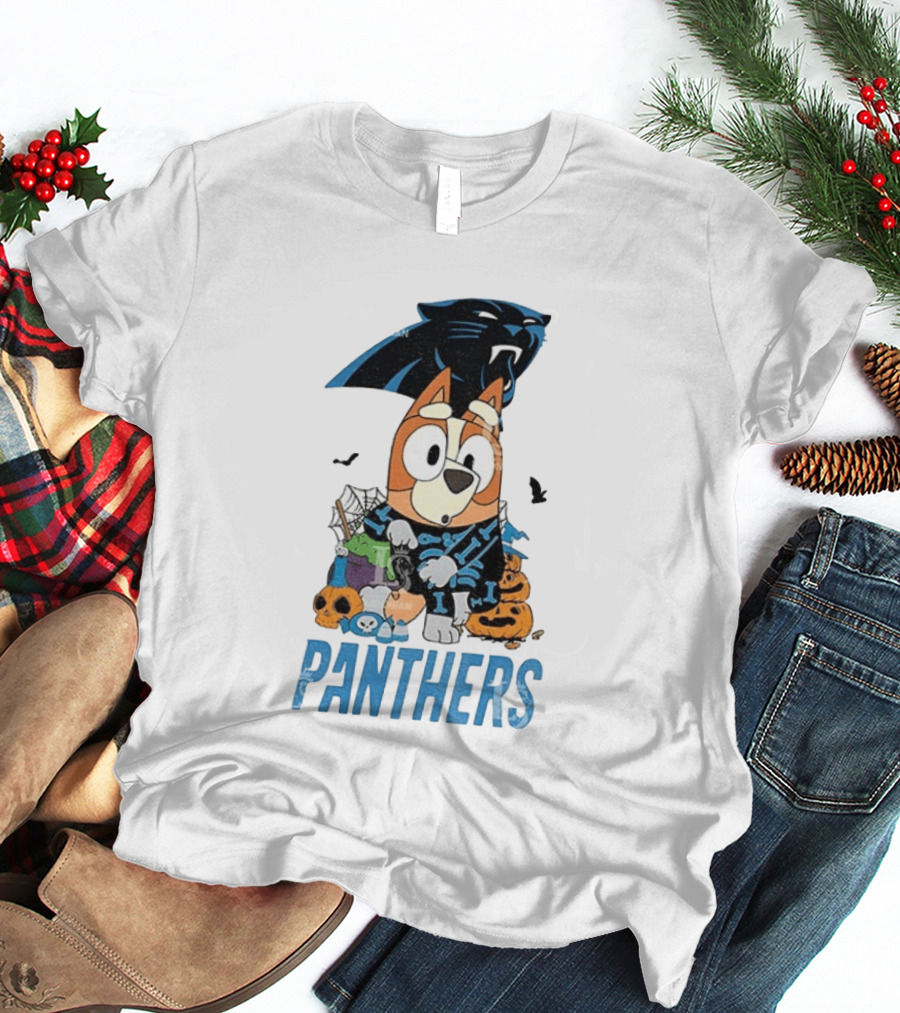 Carolina Panthers Bluey Halloween 2026 Fun Fan Collab T-Shirt