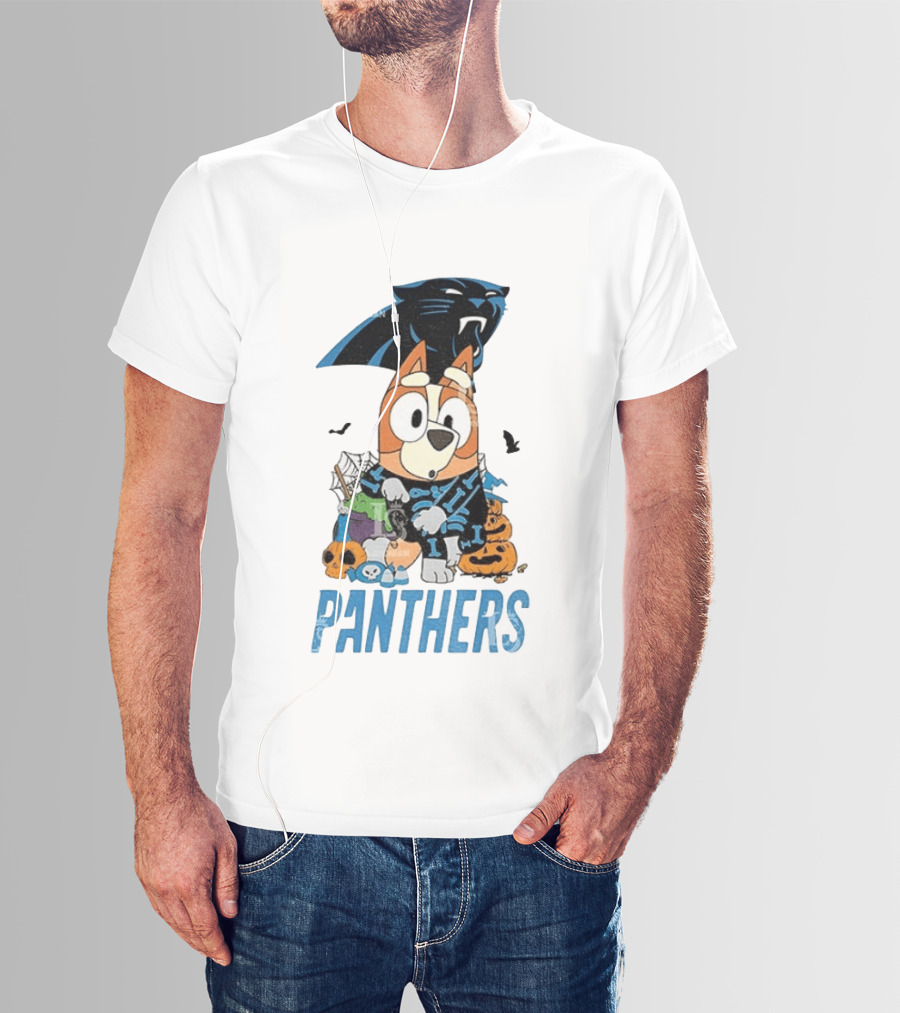 Carolina Panthers Bluey Halloween 2026 Fun Fan Collab T-Shirt