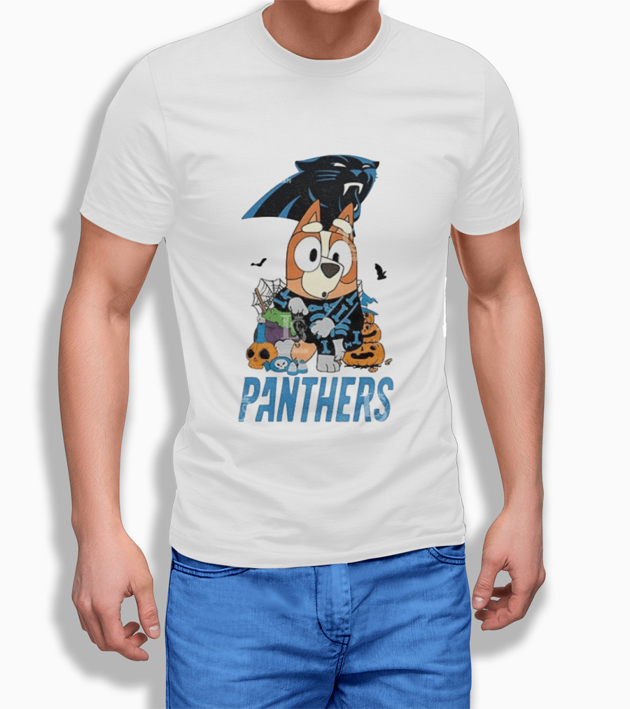 Carolina Panthers Bluey Halloween 2026 Fun Fan Collab T-Shirt