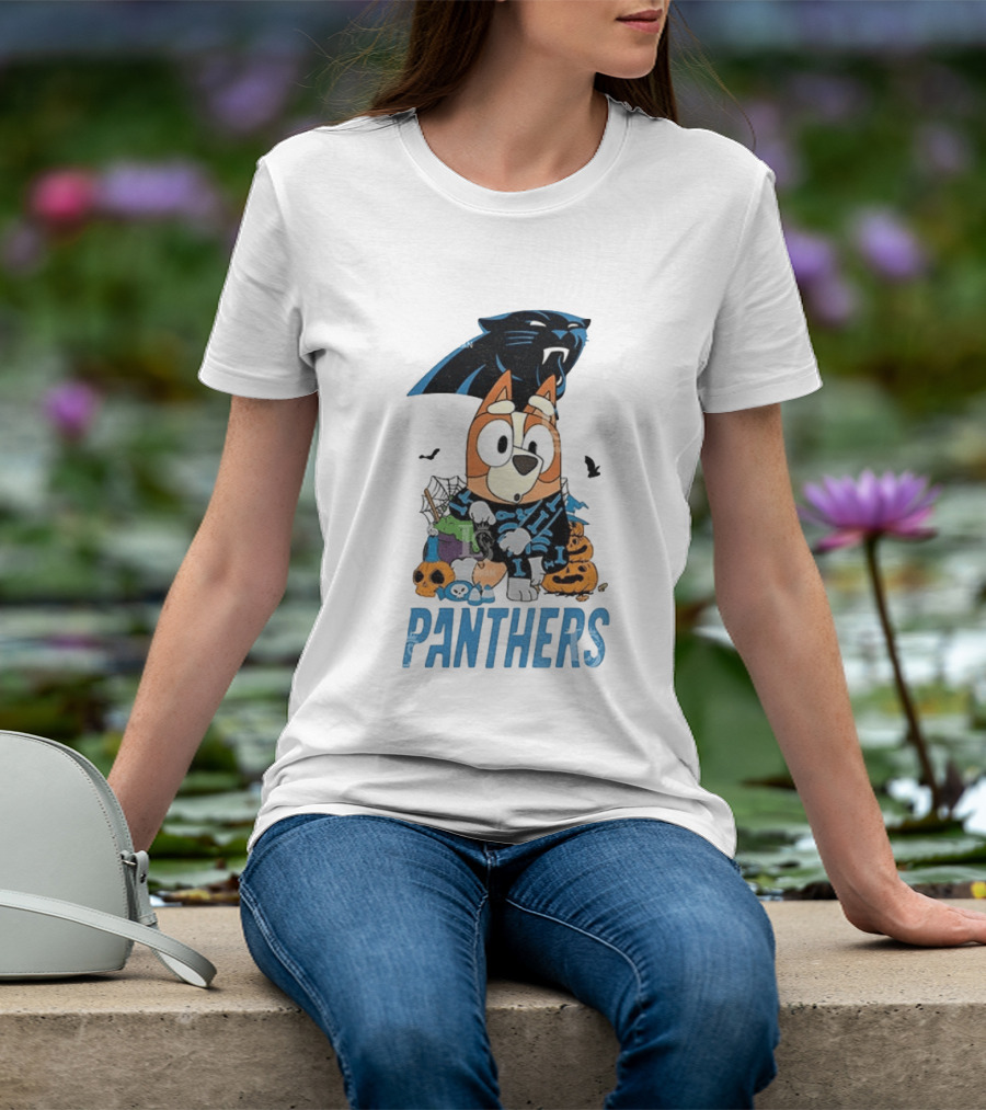 Carolina Panthers Bluey Halloween 2026 Fun Fan Collab T-Shirt