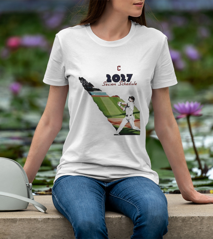 Cleveland Baseball 2027 Season Schedule Batter Action T-Shirt