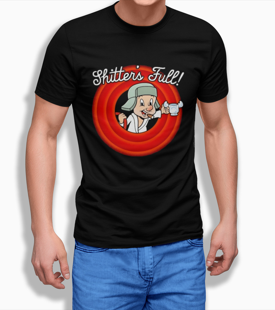 Shitter's Full Cousin Christmas Vacation Cartoon Character Cigar And Robe T-Shirt