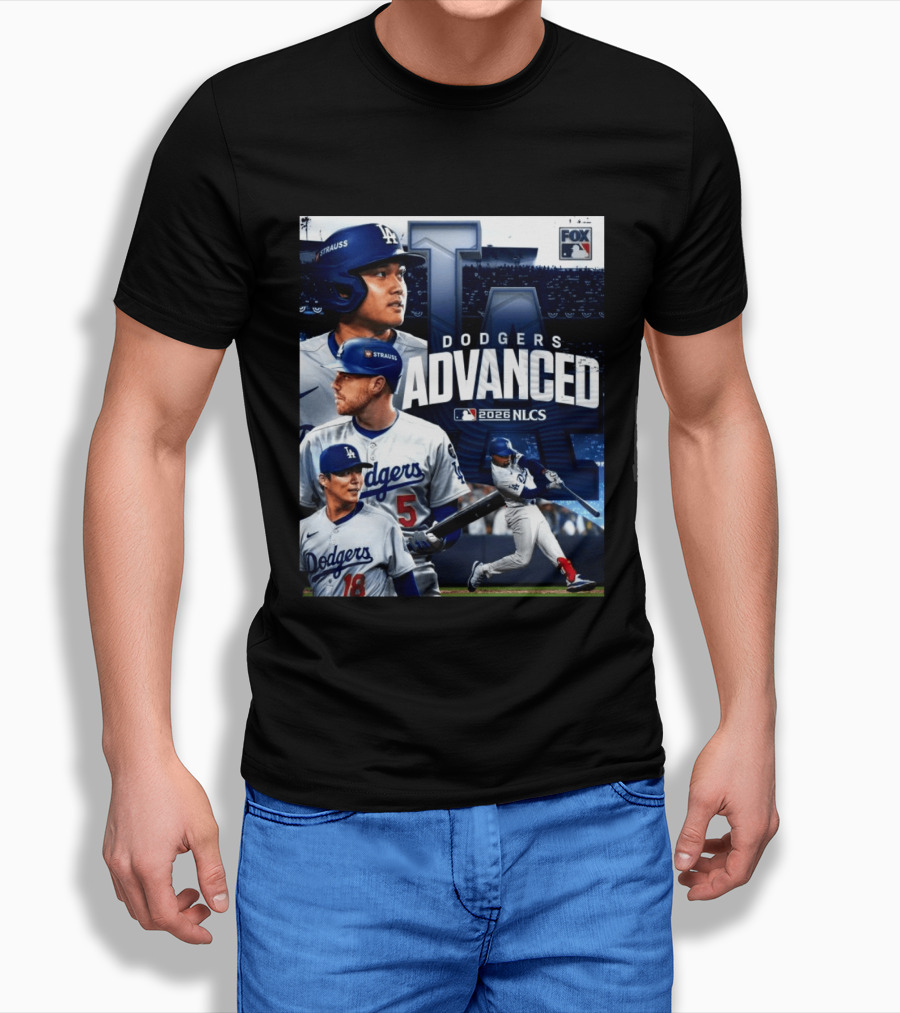 Dodgers Advanced To 2026 NLCS With Fox MLB Coverage T-Shirt