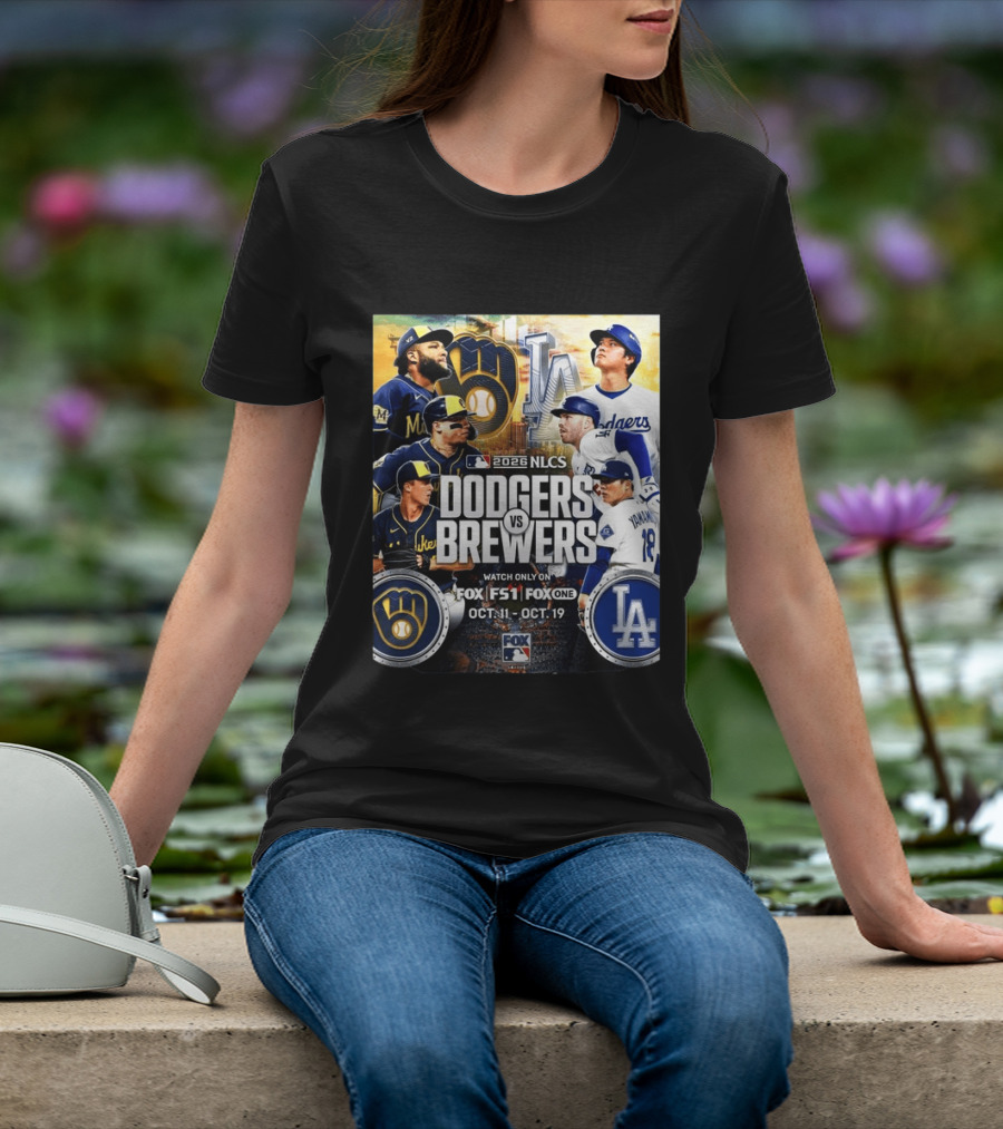 2026 NLCS Dodgers Vs Brewers MLB Showdown On Fox Oct 11 19 T-Shirt