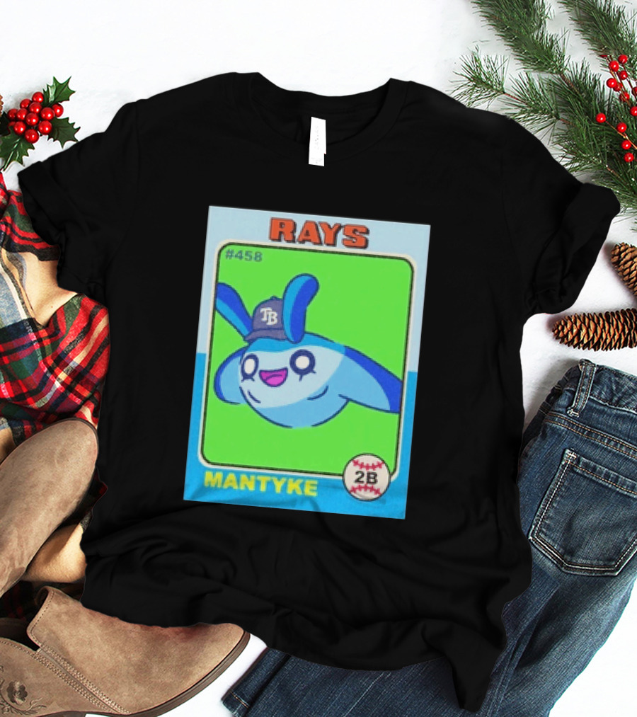 Rays Mantyke Tampa Bay No 458 Baseball Card TB T-Shirt