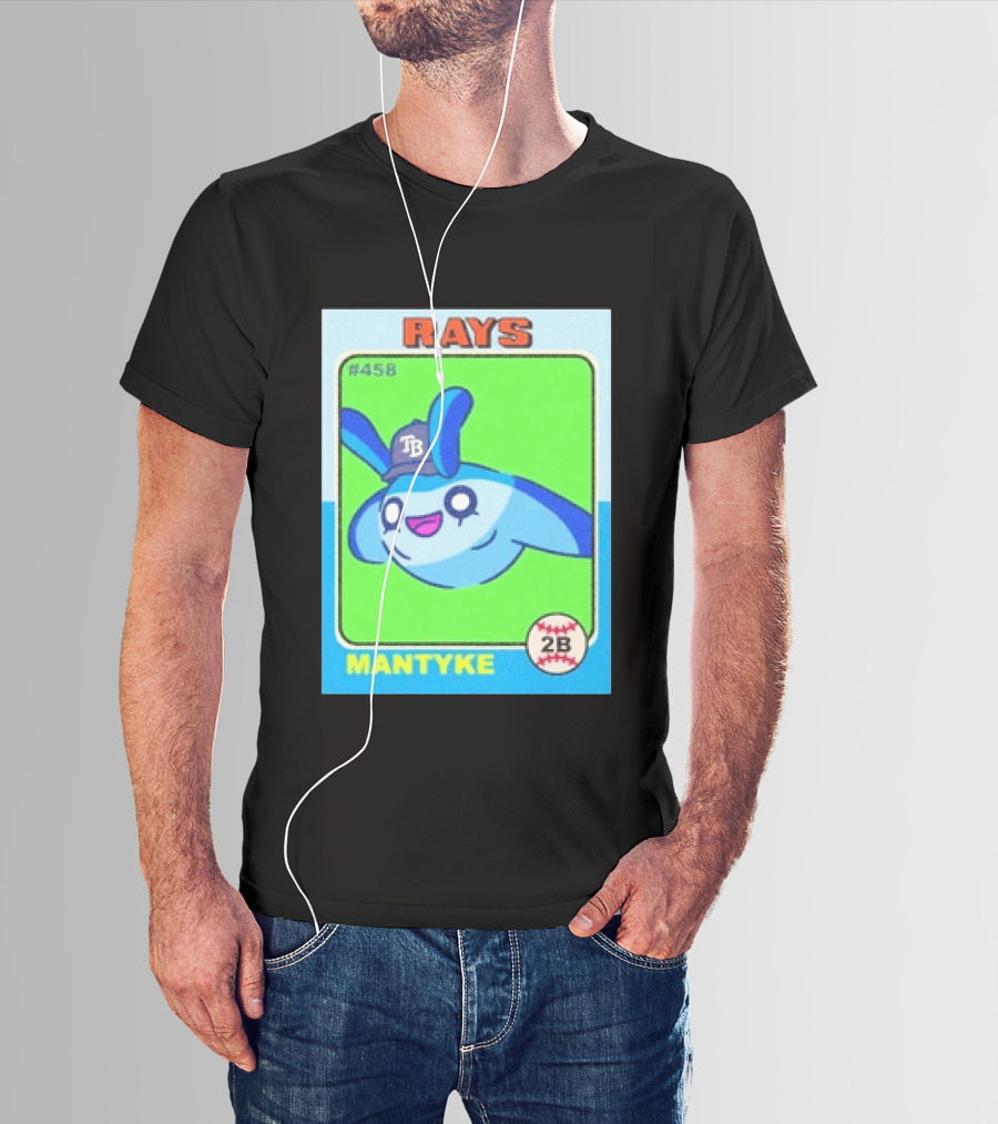 Rays Mantyke Tampa Bay No 458 Baseball Card TB T-Shirt