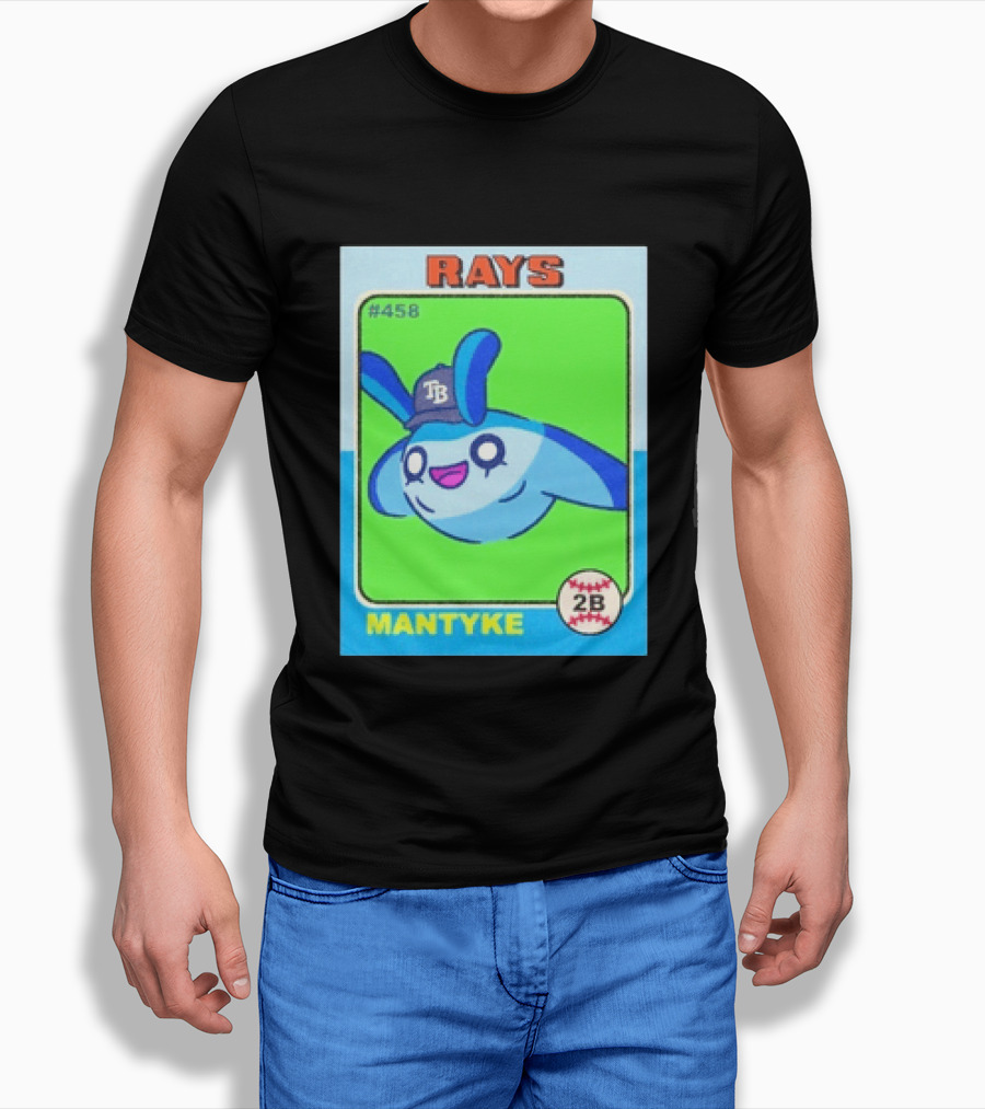 Rays Mantyke Tampa Bay No 458 Baseball Card TB T-Shirt