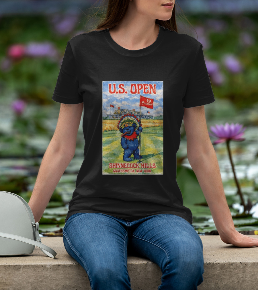 U.S. Open Shinnecock Hills Southampton New York Grateful Dead Dancing Bear Golf Course T-Shirt