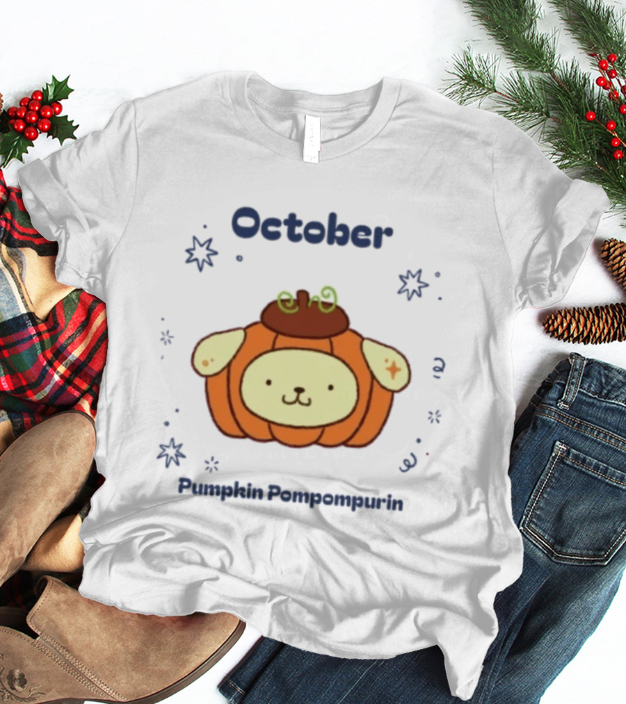 October Pumpkin Pompompurin Sanrio Halloween T-Shirt