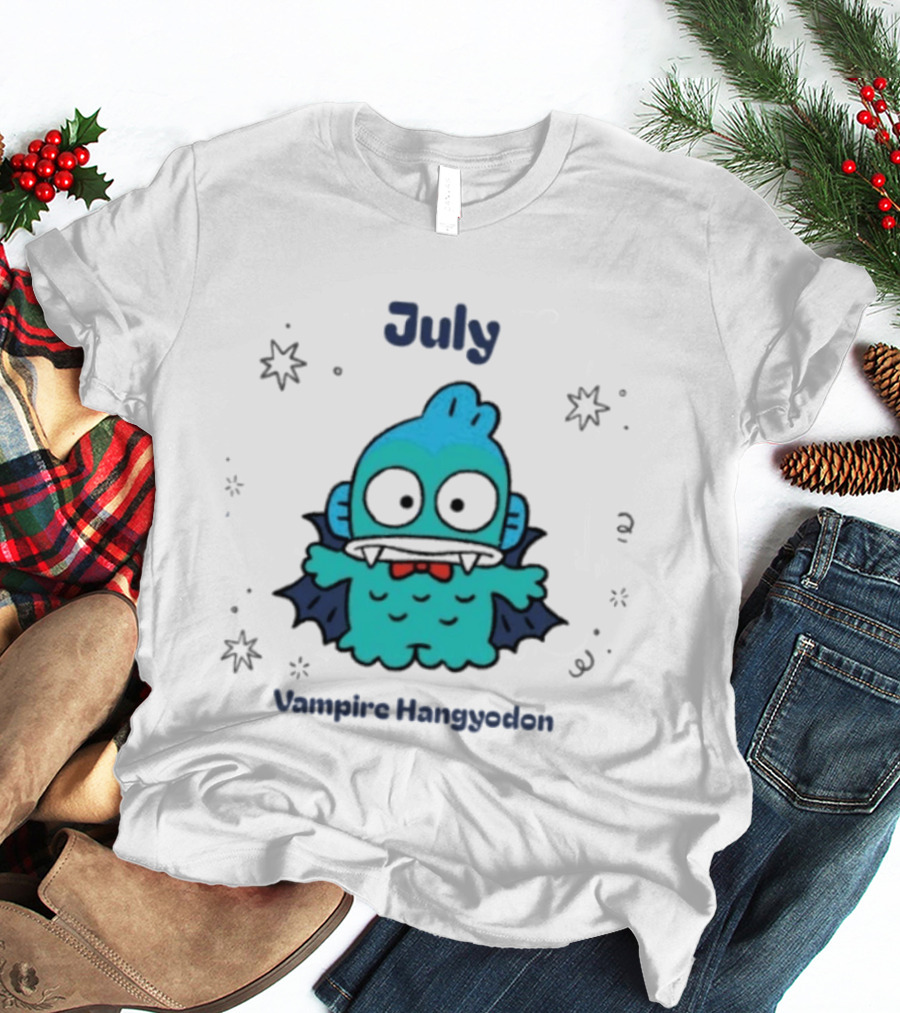 July Vampire Hangyodon Spooky Sanrio Halloween T-Shirt