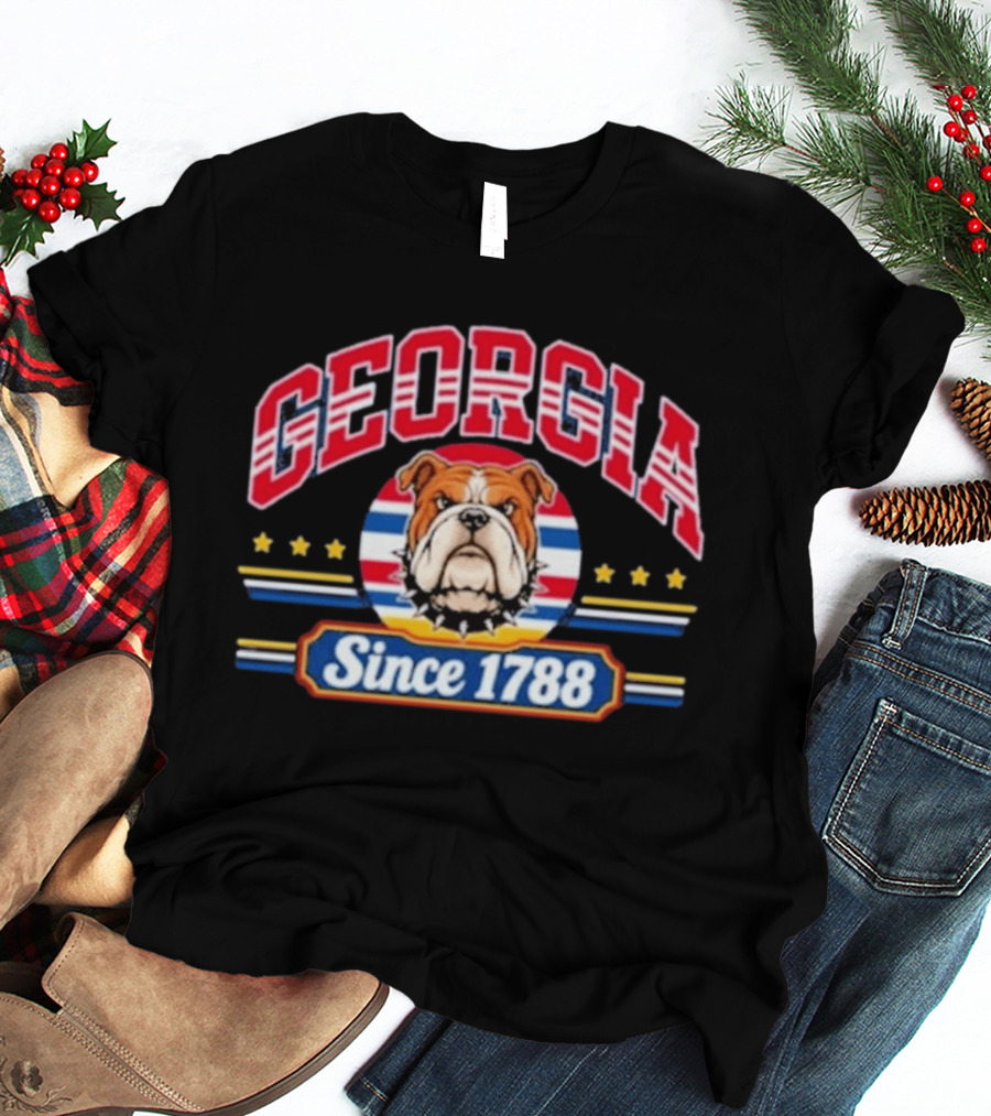 Georgia Bulldog Since 1788 Five Stars T-Shirt