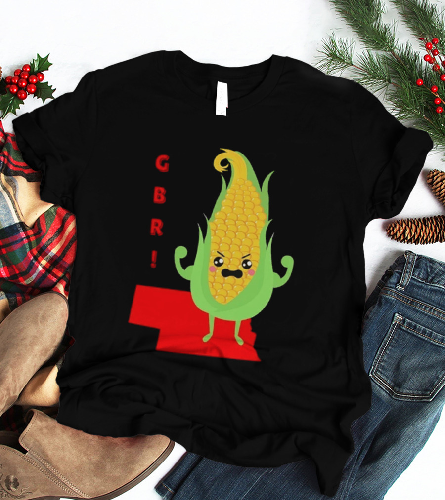 GBR Nebraska Corn Go Big Red Cornhusker Spirit T-Shirt