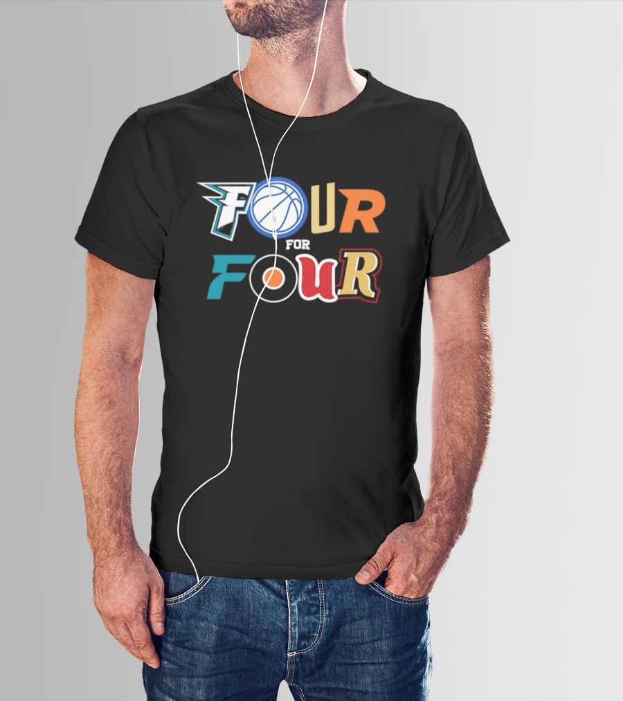 Four For Four Philadelphia Basketball Baseball Hockey Football T-Shirt