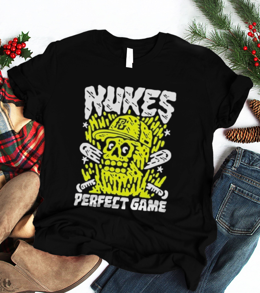 Nukes PC Skull Baseball Perfect Game T-Shirt