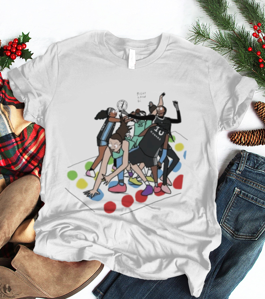 Brooklyn 35 Howard 10 Atlanta Dream Vs NY Liberty Twister Floor Game Competition T-Shirt
