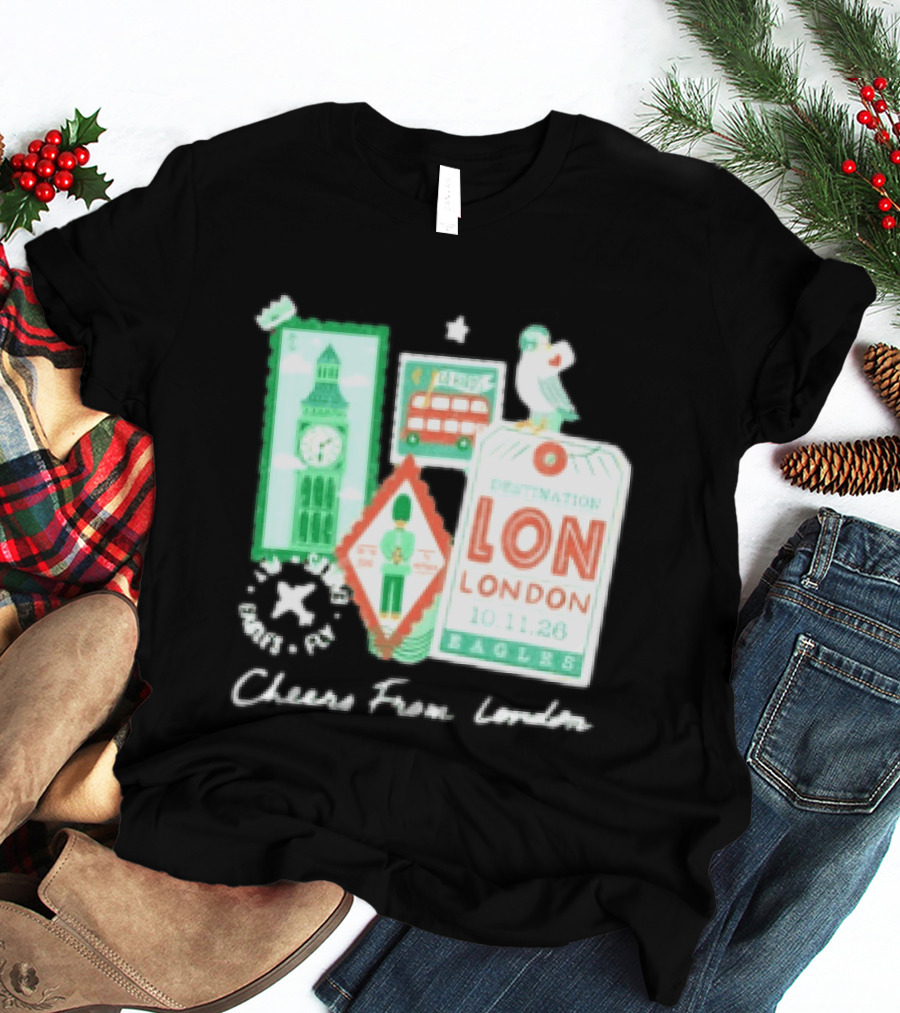 Philadelphia Eagles Destination London 101126 Cheers London T-Shirt