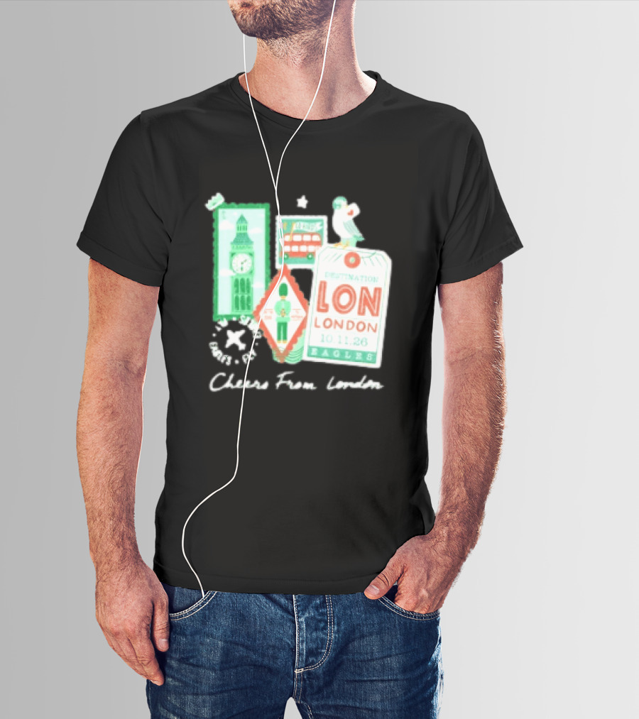 Philadelphia Eagles Destination London 101126 Cheers London T-Shirt